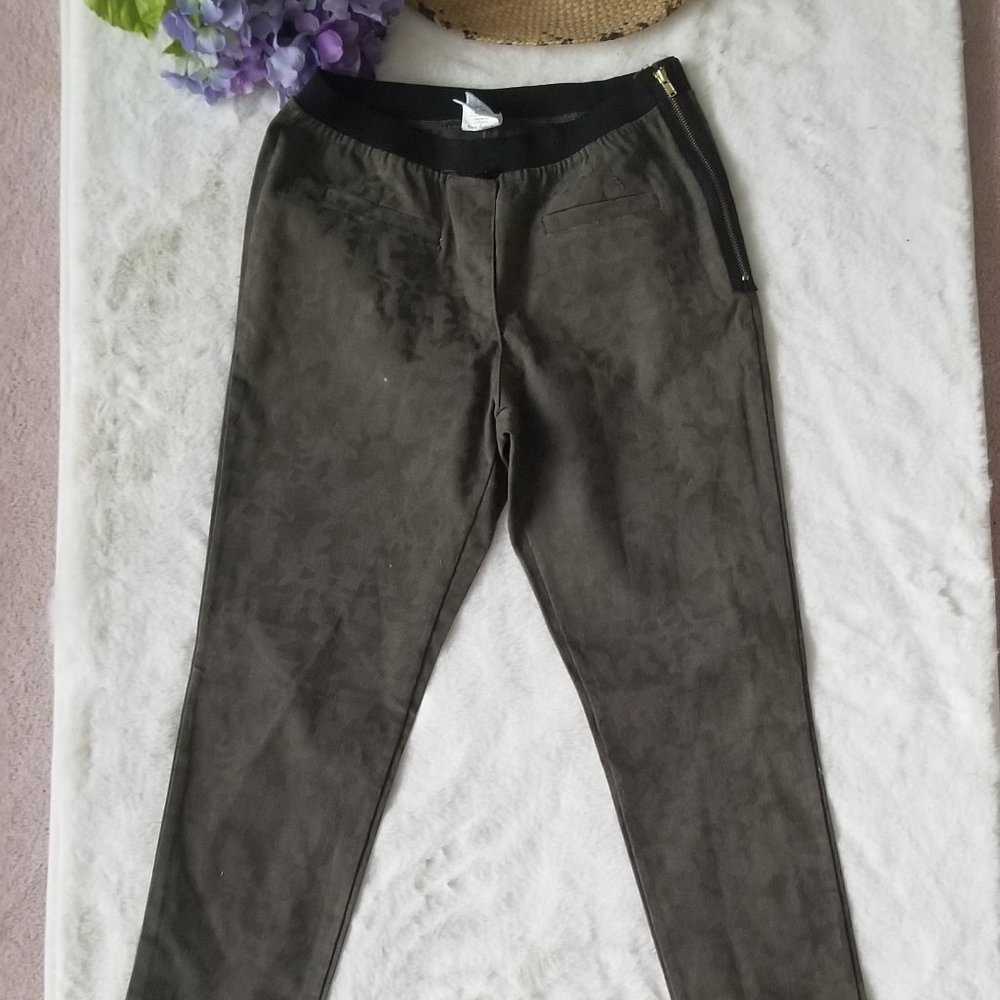 Olive Green suede like skinny pants